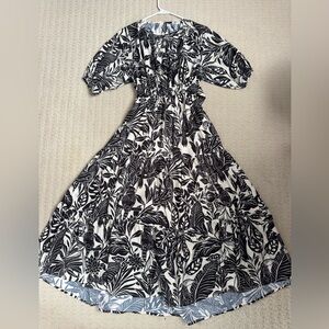 Mott50 Monochrome Leaf Print Maxi Dress (SPF)